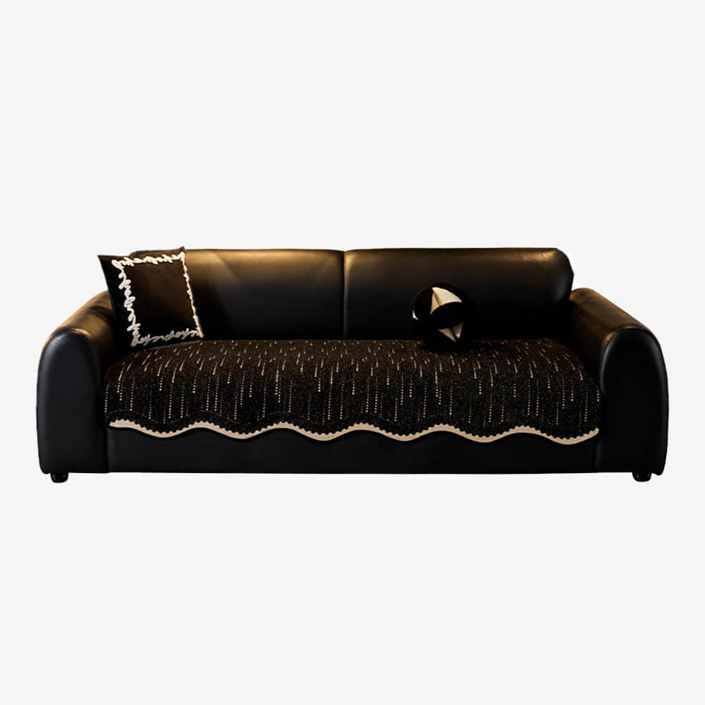 Trendy Chenille Anti-Scratch Elegant Wavy Shaped Couch Cover – Couch Cover (main) | Petix pet supplies for dogs and cats