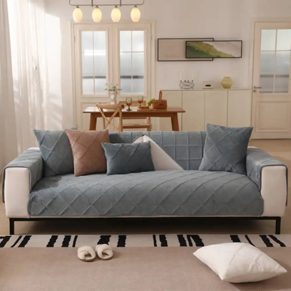 Velvety Soft Short Plush Modern Interiors Couch Cover – Couch Cover (main) | Petix pet supplies for dogs and cats