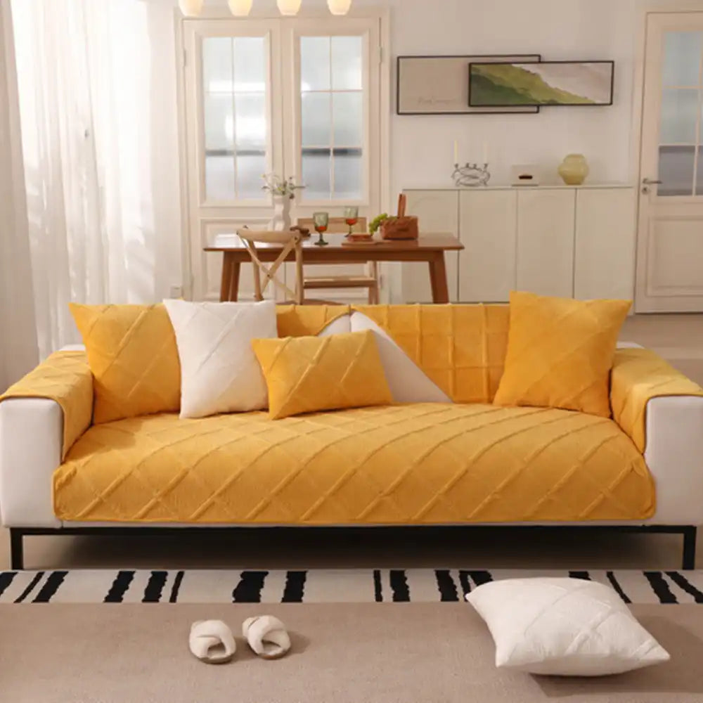 Velvety Soft Short Plush Modern Interiors Couch Cover – Couch Cover (view 7) | Petix pet supplies for dogs and cats