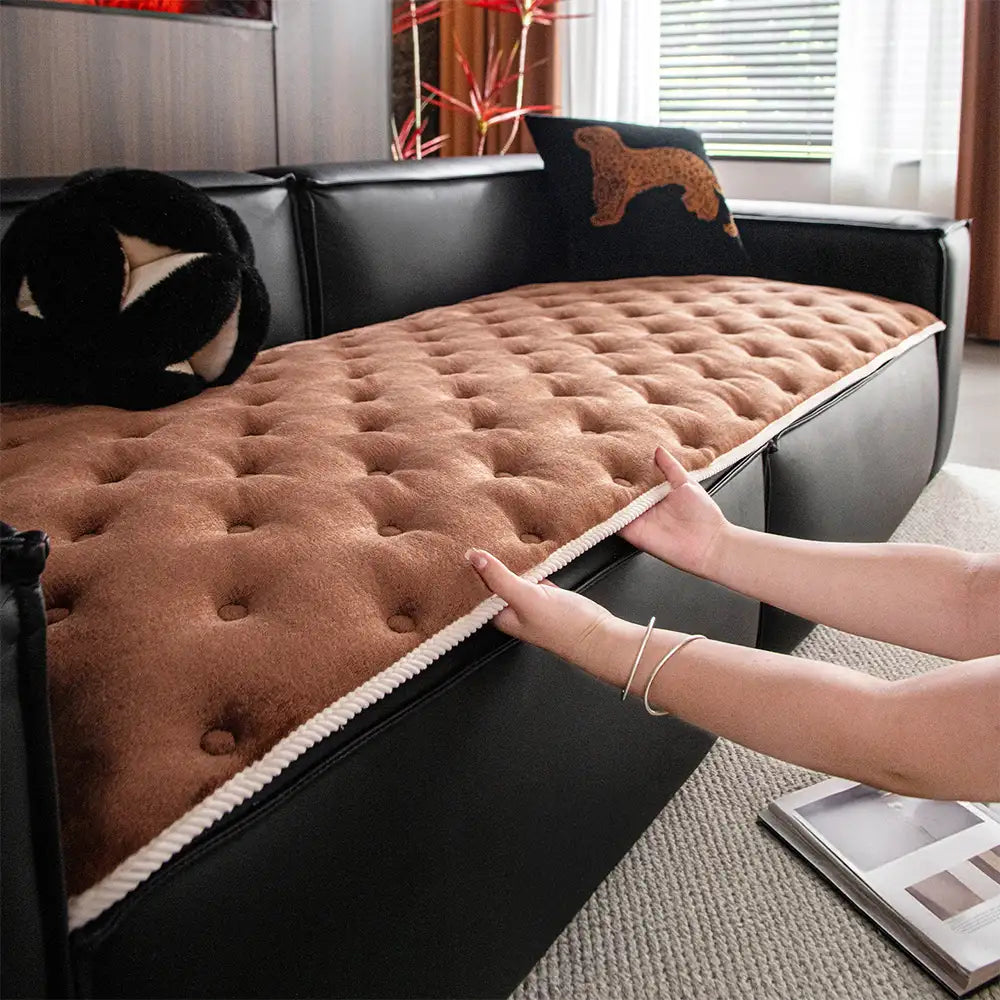 Vintage Leather Sofa Protection Non-Slip Couch Cover – Couch Cover (view 5) | Petix pet supplies for dogs and cats
