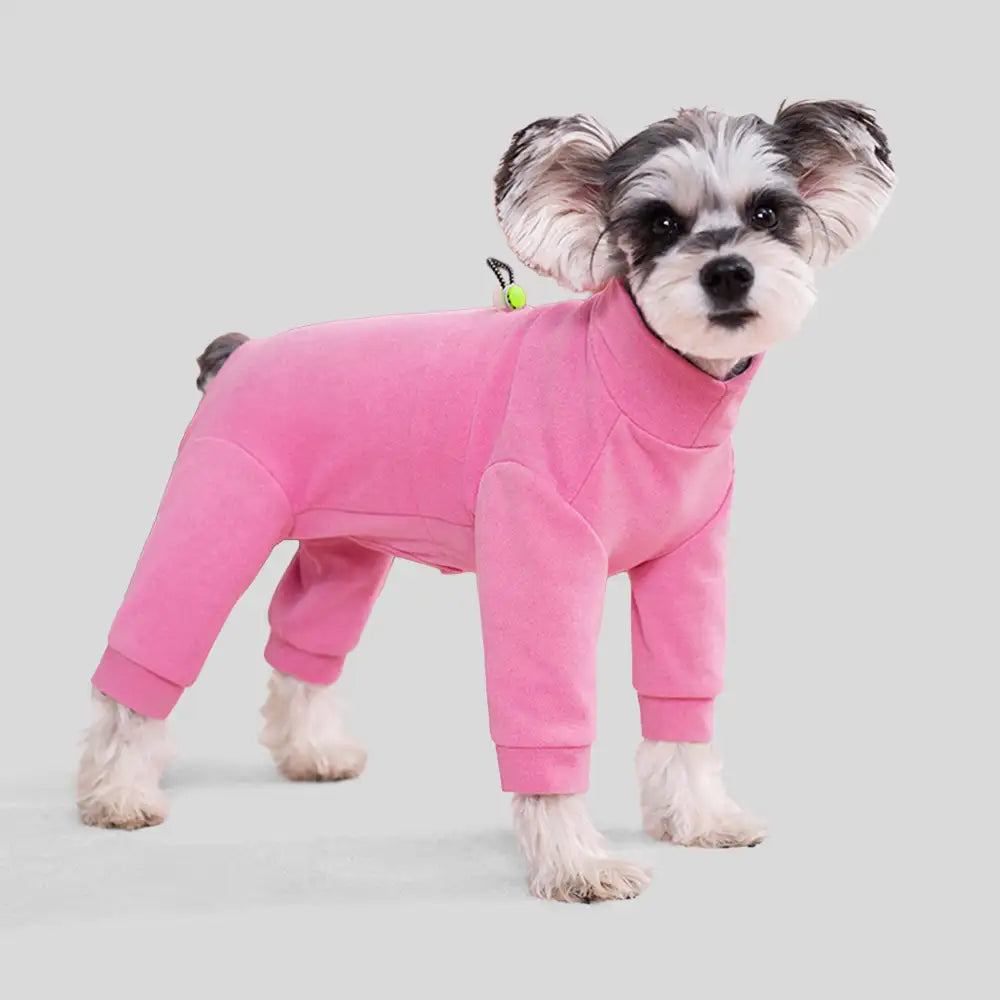 Warm Soft Fleece High-Neck Four-Legged Dog Jumpsuit with Adjustable Waist – Dog Appare… | Petix pet supplies for dogs and cats