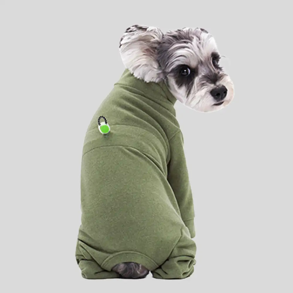 Warm Soft Fleece High-Neck Four-Legged Dog Jumpsuit with Adjustable Waist – Dog Appare… | Petix pet supplies for dogs and cats
