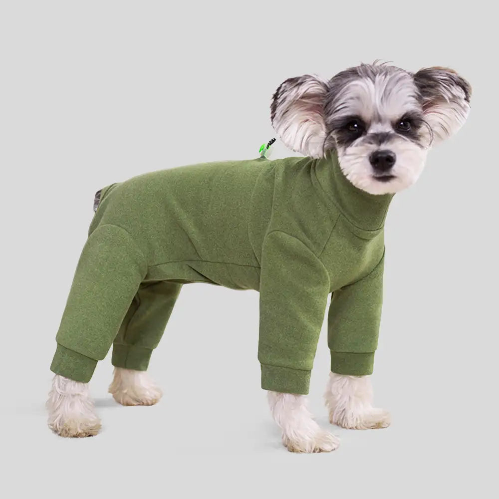 Warm Soft Fleece High-Neck Four-Legged Dog Jumpsuit with Adjustable Waist – Dog Appare… | Petix pet supplies for dogs and cats