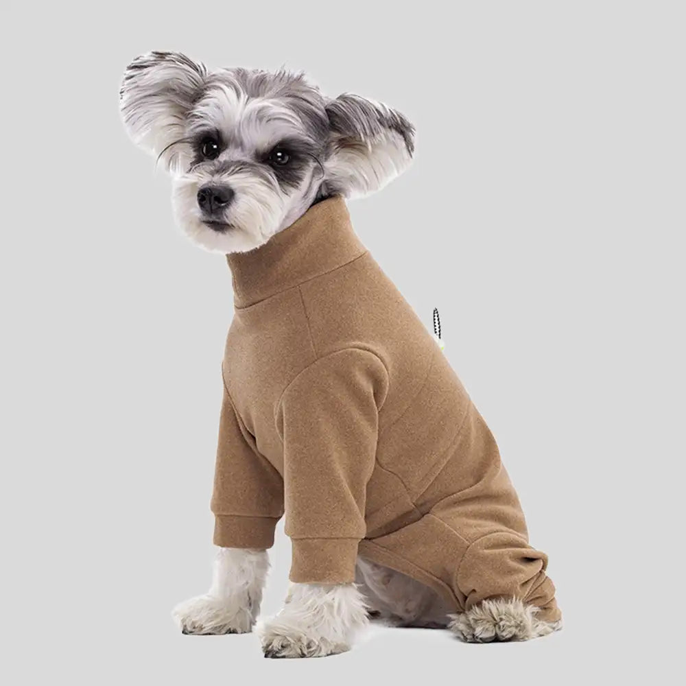 Warm Soft Fleece High-Neck Four-Legged Dog Jumpsuit with Adjustable Waist – Dog Appare… | Petix pet supplies for dogs and cats