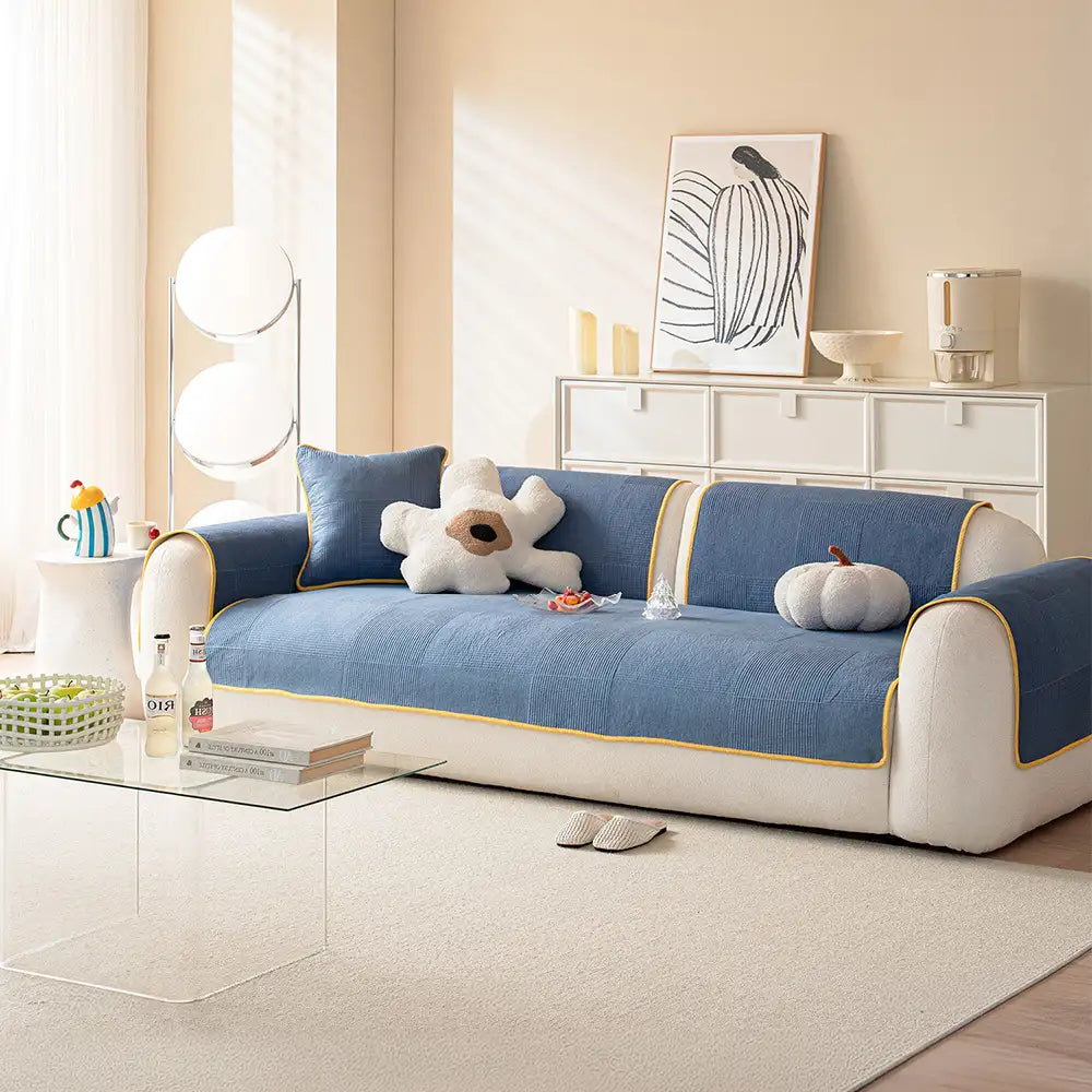 Washed Cotton Skin-Friendly Breathable Sofa Protector Non-slip Couch Cover – Couch Cov… | Petix pet supplies for dogs and cats