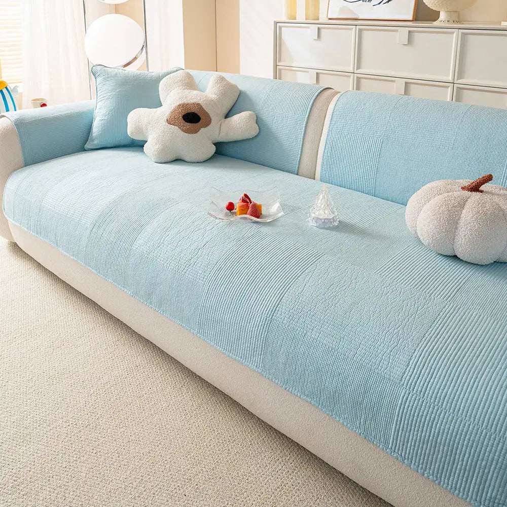 Washed Cotton Skin-Friendly Breathable Sofa Protector Non-slip Couch Cover – Couch Cov… | Petix pet supplies for dogs and cats
