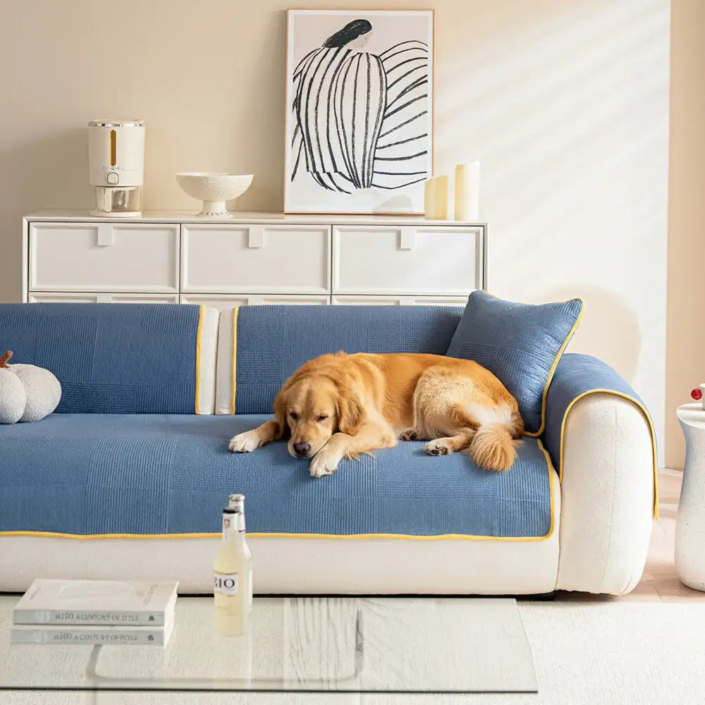 Washed Cotton Skin-Friendly Breathable Sofa Protector Non-slip Couch Cover – Couch Cov… | Petix pet supplies for dogs and cats