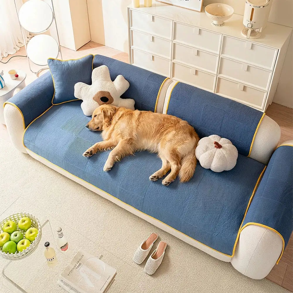 Washed Cotton Skin-Friendly Breathable Sofa Protector Non-slip Couch Cover – Couch Cov… | Petix pet supplies for dogs and cats