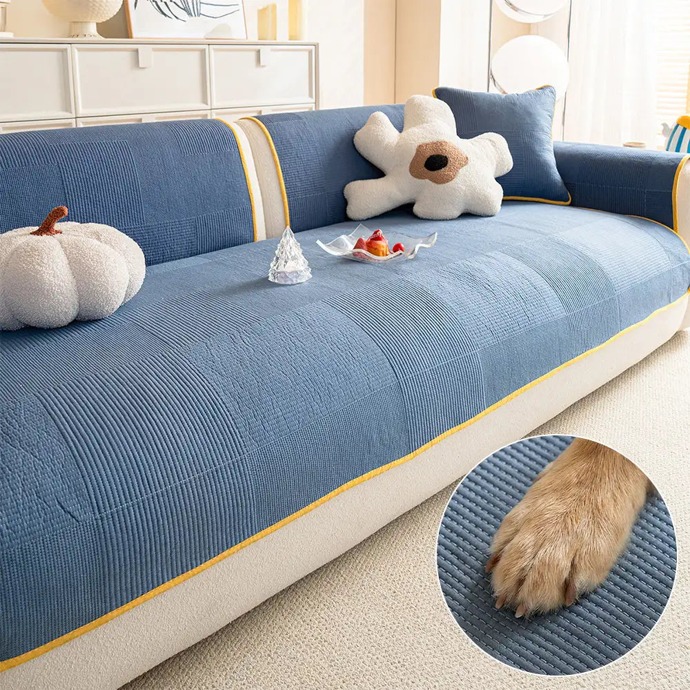 Washed Cotton Skin-Friendly Breathable Sofa Protector Non-slip Couch Cover – Couch Cov… | Petix pet supplies for dogs and cats