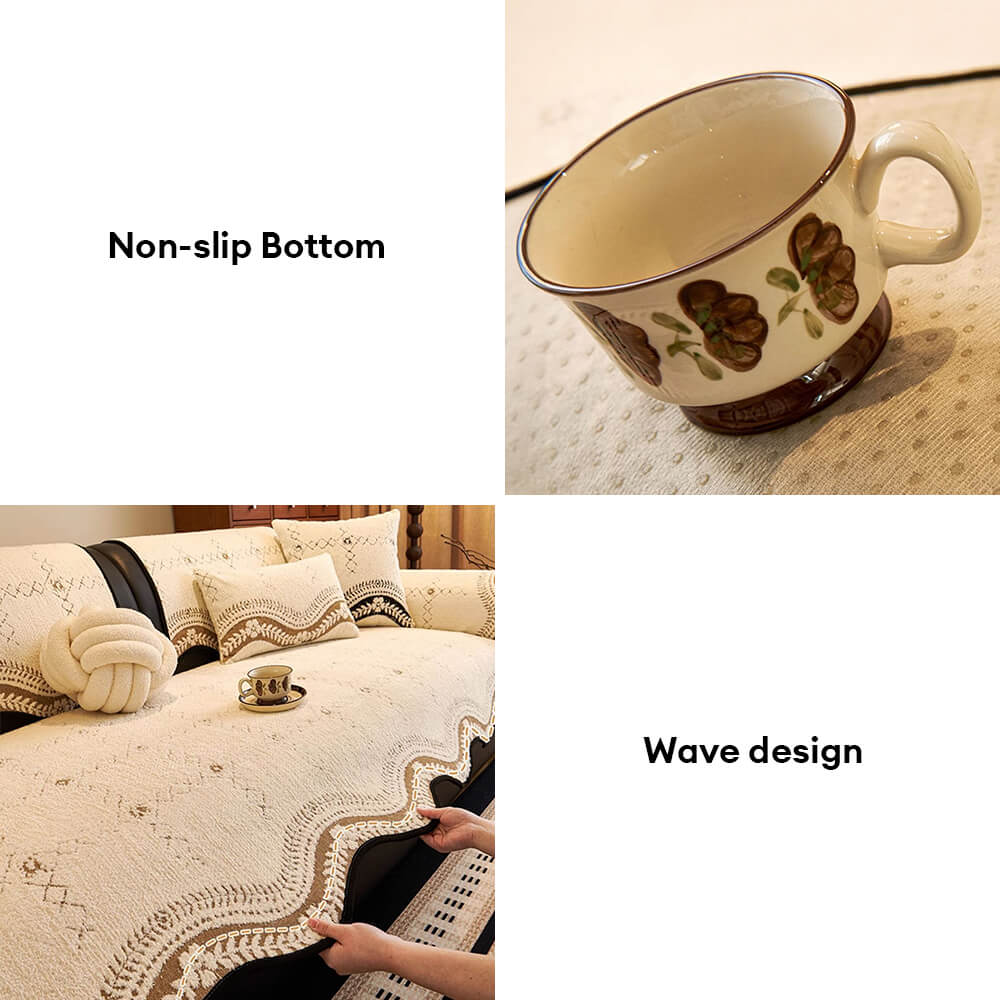 Wavy Pattern Anti-Scratch Plush Couch Cover – Couch Cover (view 9) | Petix pet supplies for dogs and cats