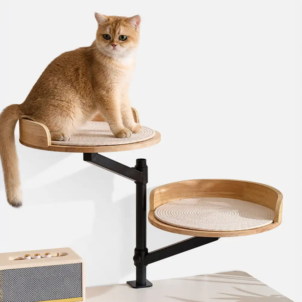 Wooden Adjustable Up and Down Elevated Habitat Cat Desk Bed – Cat Beds (main) | Petix pet supplies for dogs and cats