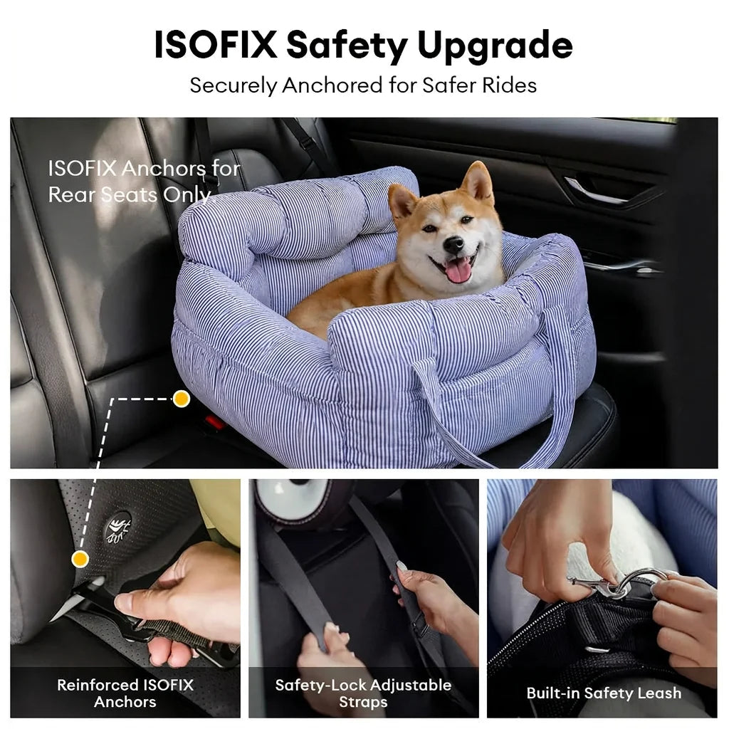 Portable ISOFIX Dog Car Seat Bed with LATCH System - detail image 2 | Petix pet supplies for dogs and cats