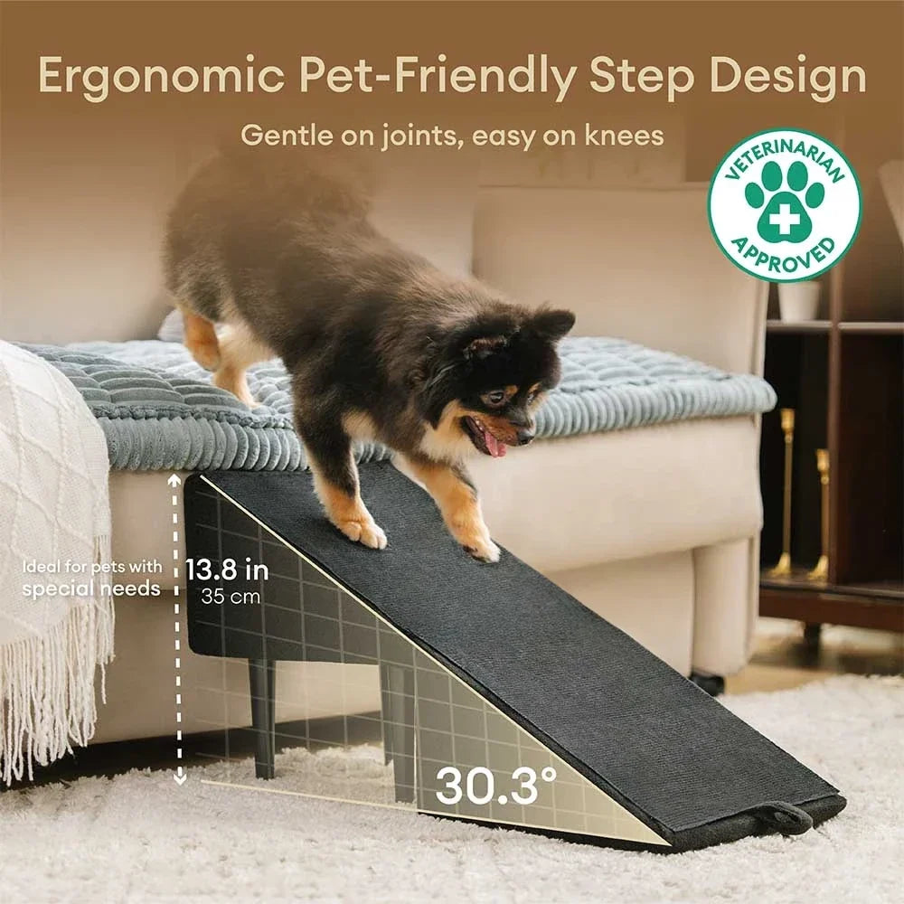 2-in-1 Convertible Wooden Home Step Stool Dog Ramp Stairs - Dog Stairs detail view 3 | Petix pet supplies for dogs and cats