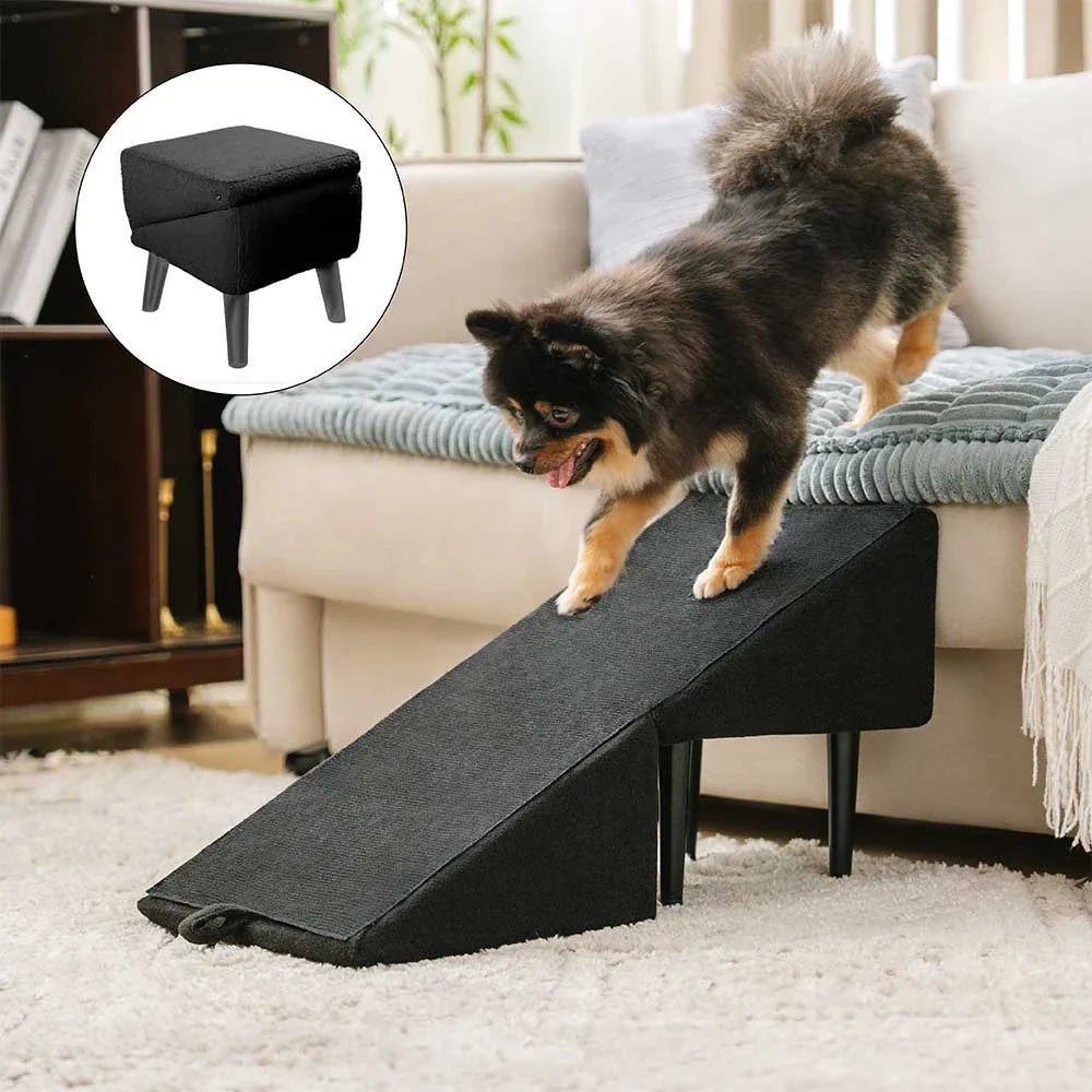 2-in-1 Convertible Wooden Home Step Stool Dog Ramp Stairs - Dog... main product image | Petix pet supplies for dogs and cats